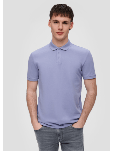 QS Polo-Shirt kurzarm in Lila