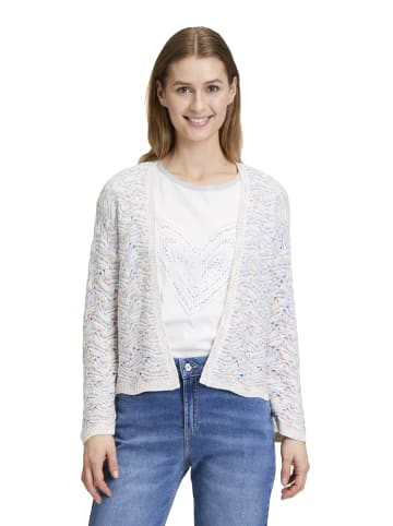 CARTOON Strick-Cardigan mit Struktur in Blau/Weiß