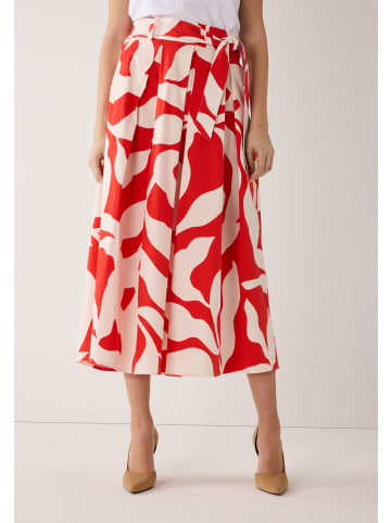 More & More weit schwingender Midirock in graphical print