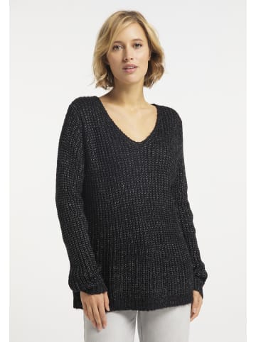 usha BLUE LABEL Strickpullover in Schwarz Melange