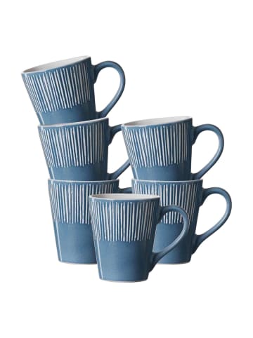Ritzenhoff & Breker 6er Set Henkelbecher Banda 315 ml in Blau