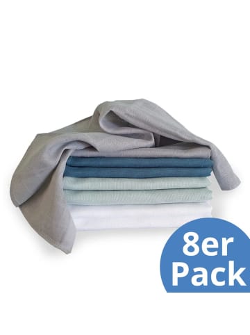Makian Mullwindel / Mulltuch 8er Pack 80 x 80 cm in gruen,grau
