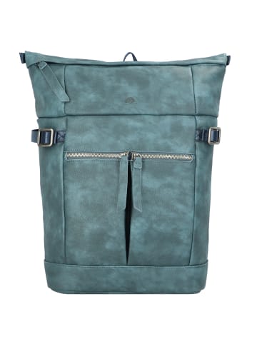 Greenburry Fanny Rucksack 43 cm Laptopfach in petrol