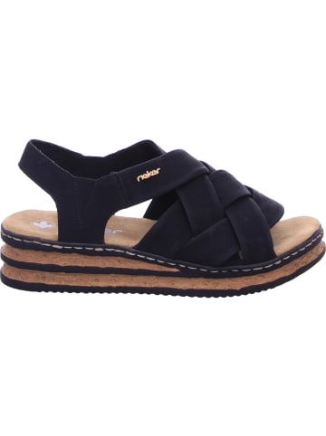 rieker Keilsandalette in schwarz