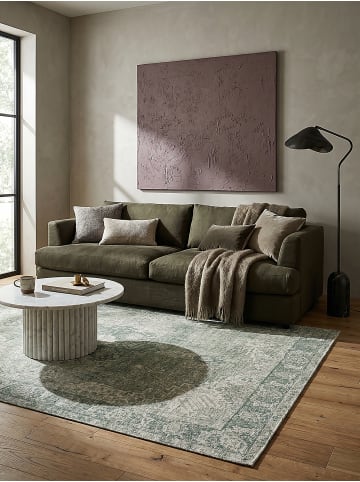 KADIMA DESIGN Flachgewebe-Teppich Handgewebt COQUET Pflegeleicht Vintage in Grün