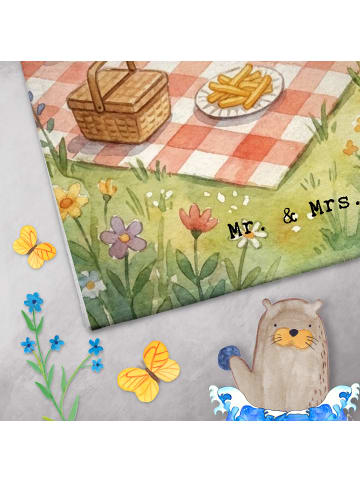 Mr. & Mrs. Panda Handtuch Spinne Agathe Pommes Design mit Spruch in Weiß