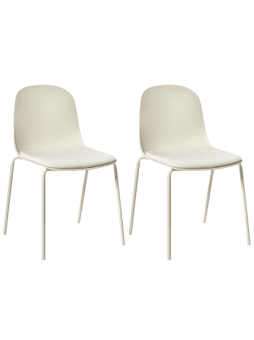 Beliani 2er-Set Konferenzstuhl DORR in Beige