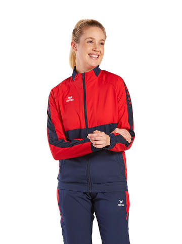 erima Six Wings Präsentationsjacke in new navy/rot