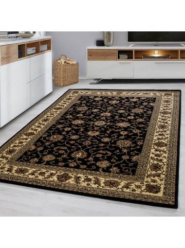 KADIMA DESIGN Teppich Orient Kurzflor klassisch Polypropylen Wohnzimmer in Schwarz