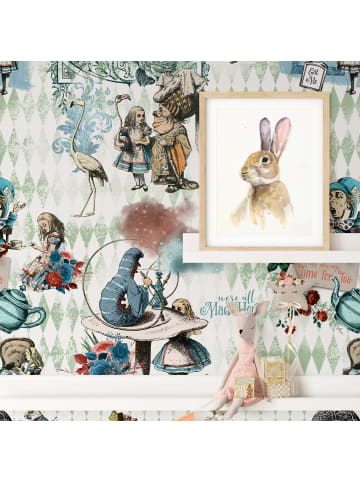 WALLPAPERS4BEGINNERS Tapete Alice in Grün - (W) 200 × (L) 280 cm