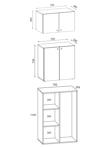 VCM  Holz Besenschrank Staubsauger Putzschrank Lona A in Buche
