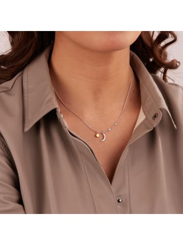 Fossil Silber-Halskette Sterling silver mit Zirkonia - (L)47 cm
