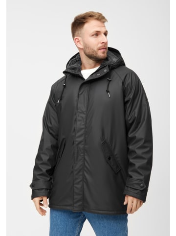 Derbe Winterjacke Trekholm in jet black/lava smoke