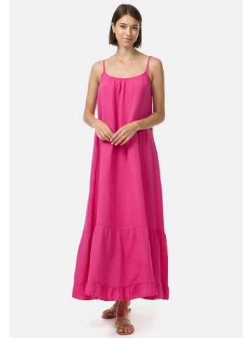 PM SELECTED Musselin Maxikleid in Pink