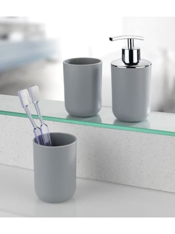 Wenko Seifenspender BRASIL, 320 ml in Grau, (B) 8 x (H) 16,5 x (L) 8 cm