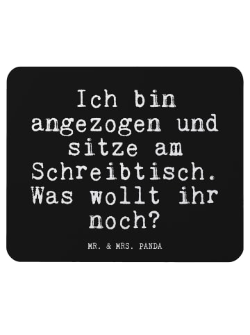 Mr. & Mrs. Panda Mauspad Ich bin angezogen und... mit Spruch in Schwarz