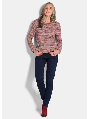 GOLDNER Kurzgröße:  Strickpullover Baumwoll-Pullover in Multicolor in bunt / gemustert