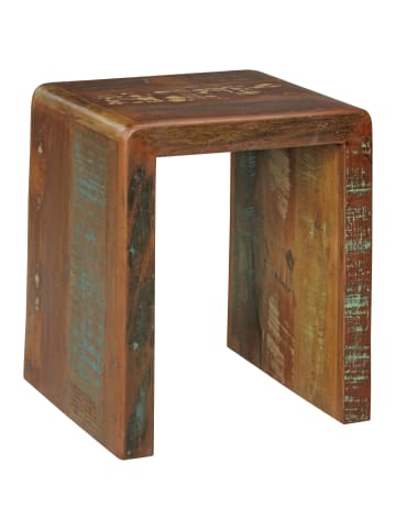 KADIMA DESIGN Beistelltisch Kalkutta 45 x 40 x 55 cm, Massivholz Couchtisch