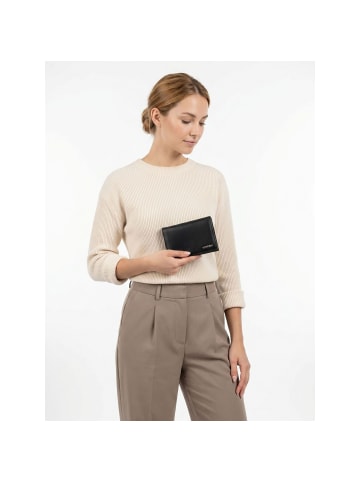 oxmox Leather Geldbörse RFID Schutz Leder 10 cm in schwarz-pure 2.0metal square
