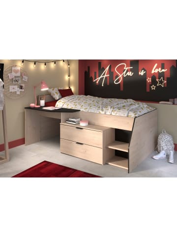 58 aufm Kessel HOCHBETT Parisot Milky 90x200 Holznachbildung Weiß/Japanische Eiche