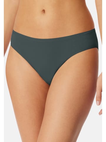 Schiesser Tai Slip Modal Essentials in Schwarz / grün