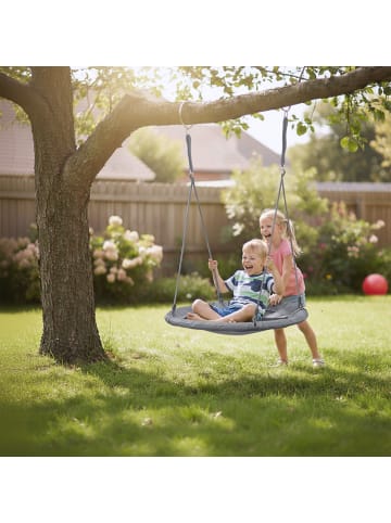 relaxdays Nestschaukel in Grau - Ø 90 cm