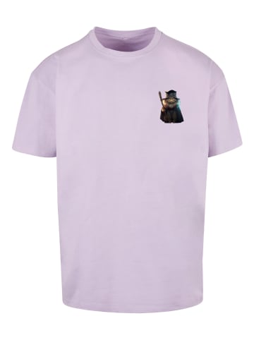 F4NT4STIC Heavy Oversize T-Shirt Wizard Cat OVERSIZE TEE in lilac