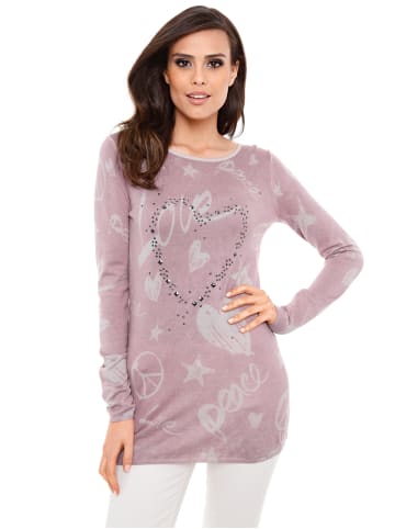 Heine Druck-Pullover in rosé