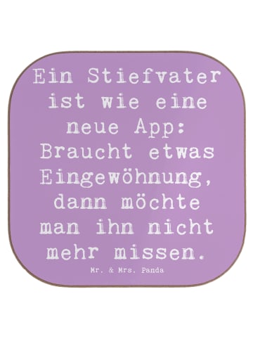 Mr. & Mrs. Panda Tassenuntersetzer Spruch Stiefvater Liebe mit S... in Lavendeltraum