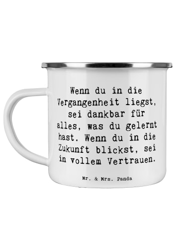 Mr. & Mrs. Panda Kaffeebecher Spruch Freude und Vertrauen mit Sp... in Weiß