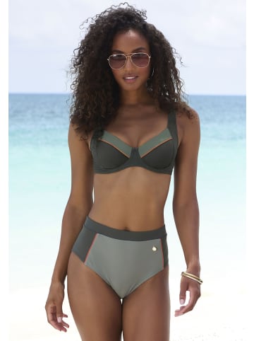 LASCANA Highwaist-Bikini-Hose in oliv