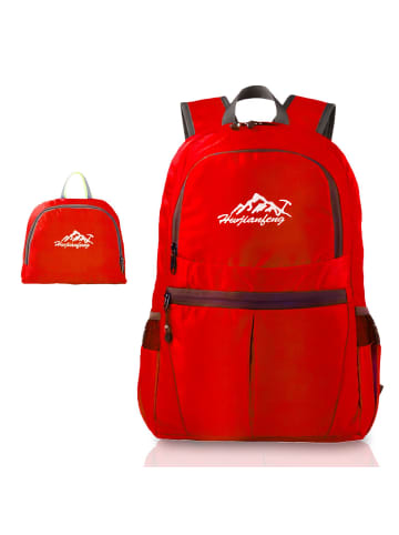 Intirilife Faltbarer Rucksack - 36L in Rot