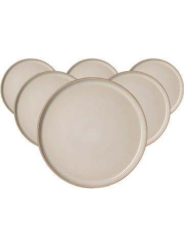 Ritzenhoff & Breker 6er Set Speiseteller Olivia in ø 26,5 cm in beige