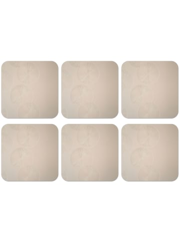 OnlyWow Glasuntersetzer 6er-Set Kreisrelief