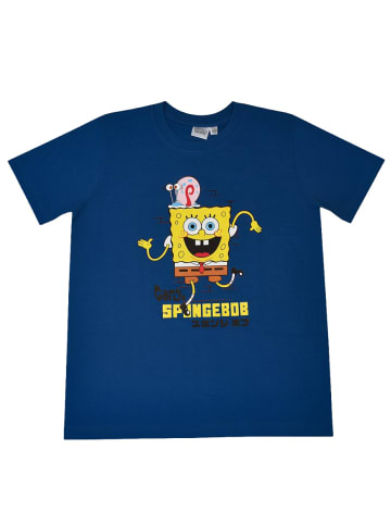 SpongeBob Spongebob Schwammkopf T-Shirt Gary Shirt Oberteil kurzärmlig in blau