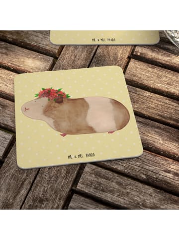 Mr. & Mrs. Panda Untersetzer Meerschweinchen Weisheit ohne Spruch in Gelb Pastell