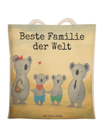 Mr. & Mrs. Panda Strandtasche Koala Familie zwei Design mit Spruch in Weiß