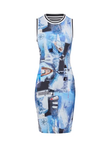 MARC CAIN SPORTS  Kleid in blau weiß - 0001