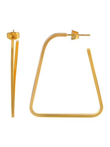 Adeliás Damen Edelstahl Ohrringe Ohrstecker in gold