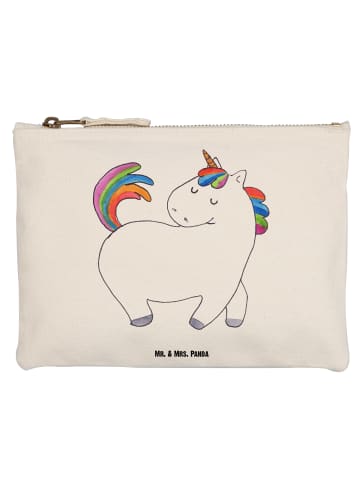 Mr. & Mrs. Panda Schminktasche Einhorn Stolzieren ohne Spruch in Weiß