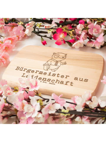 Mr. & Mrs. Panda Buchenholz Schneidebrett Bürgermeister Leidensc... in Transparent