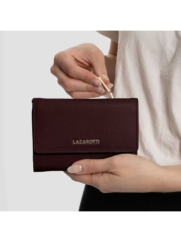 Lazarotti Bologna Leather Geldbörse Leder 14 cm in burgundy