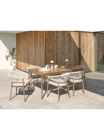 Beliani 6er-Set Esszimmerstuhl FLAVIA in Braun/Beige