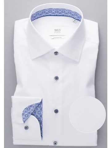 Eterna Langarm Hemd Comfort Fit Gentle Shirt Twill in Weiß