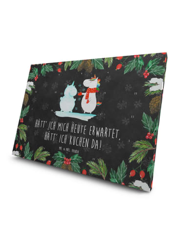 Mr. & Mrs. Panda Adventskalender Einhorn Schneemann mit Spruch in Kreidetafel