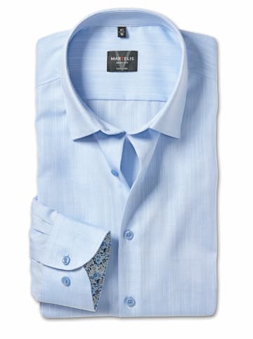 MARVELIS Langarm Business Hemd für Herren in blau