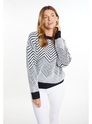 usha WHITE LABEL Damen Pullover in Schwarz Weiss