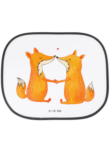 Mr. & Mrs. Panda Auto Sonnenblende Füchse Liebe ohne Spruch in Weiß