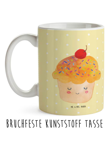 Mr. & Mrs. Panda Mehrwegbecher Cupcake ohne Spruch in Gelb Pastell