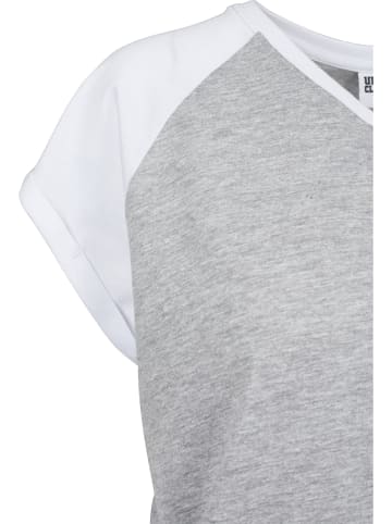 Urban Classics Urban Classics Damen Ladies Contrast Raglan Tee in grey/white